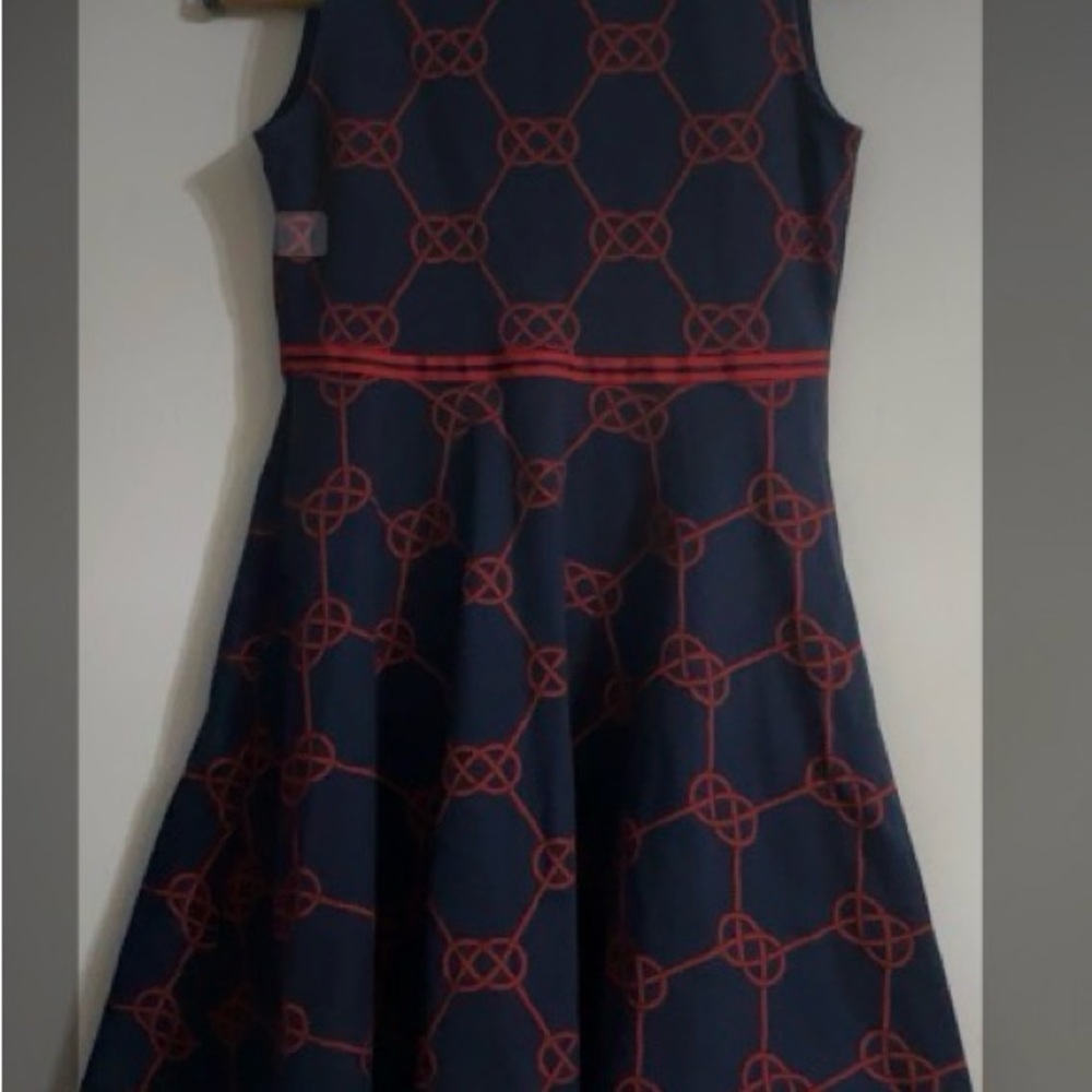 Janie and Jack Navy and Red Patterned Dress